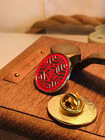 台灣紅龜粿-富粿富貴金屬胸章別針