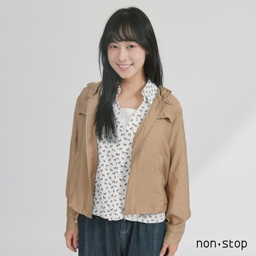 non-stop 輕量連帽抽繩防曬外套-2色