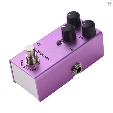 紫色 電吉他效果器 US Dream 美式金屬失真 單塊效果器 真旁路6.35mm輸入輸出接口 鋁外殼