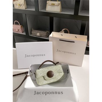 雅各邦真皮山茶花信封包女式2025新款輕奢高級感小眾通勤手提斜挎