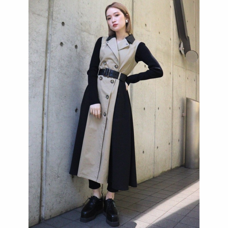 公式 Murua ムルーア ライダースレイヤードトレンチコート 通販 Lineポイント最大1 0 Get Lineショッピング