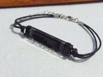 太空玻璃（Ginga [Large] [Corner]） 手鍊/腳鍊 [選擇繩子的顏色] [選擇長度和金屬自由] [Made to order]