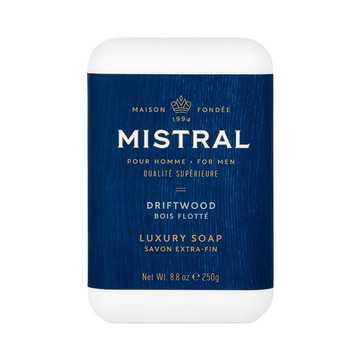 Mistral 大西洋漂流木紳士香氛皂-香水沐浴 深層潔淨保濕  250g  1個