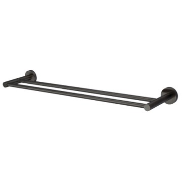 I-Bath 不鏽鋼雙桿毛巾架(啞黑) YBA3002MB