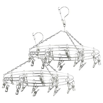 2.1線 20夾不銹鋼晾衣夾 36cm 圓型 襪子夾 內衣夾  2個