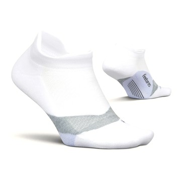 Feetures 踝型緩震跑襪【白色】Elite Light Cushion NST E50