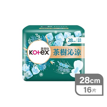 靠得住茶樹沁涼棉16片28cm