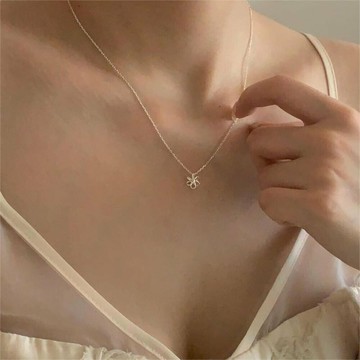 項鍊 細項鍊 精緻項鍊 小項鍊 星星項鍊 韓國項鍊 純銀項鍊 小花項鍊 氣質項鍊 可愛項鍊 高級感 送女生 禮物 294