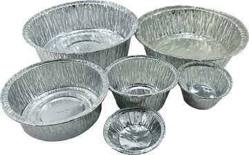 圓形鋁箔盒(10入)一次性餐盒 錫紙盒 鋁箔 燒烤錫紙盒 商家用一次性外賣打包粉錫紙餐盒蓋(伊凡卡百貨)【領券滿額再折千6/30止】