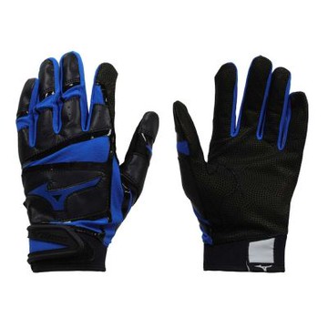 MIZUNO 打擊手套-1雙-訓練 運動 棒球 壘球 1ETEA43327 黑藍