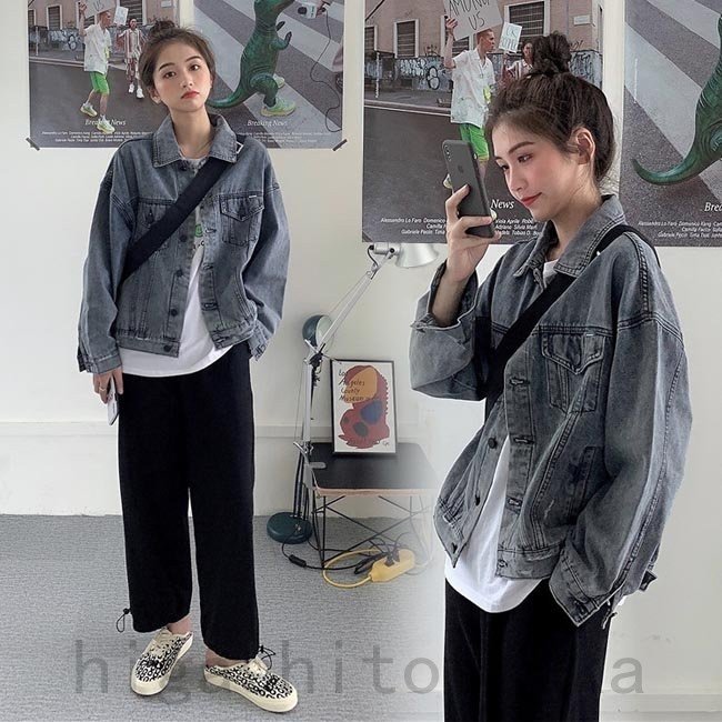 デニムジャケット レディース Gジャン ジージャン ジャンパー デニム ジャケット ゆったり ブルゾン アウター 秋服 カジュアル 原宿風 通勤通学  大きいサイズ wHAPGX9RUD, レディースファッション - bballgolf.com