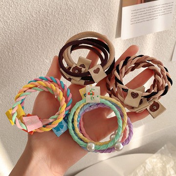 橡皮筋扎頭發繩女高彈力耐用網紅簡約皮套發圈頭繩2022年新款發飾