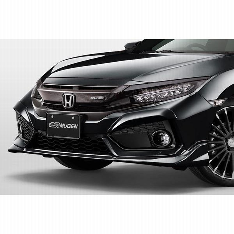 外装、エアロ MUGEN 無限 フロントアンダースポイラー クリスタルブラック・パール シビック FK7 2017/9〜2019/12 | LINEショッピング