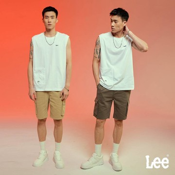 Lee 口袋休閒短褲 男 軍綠 卡其 LB421002