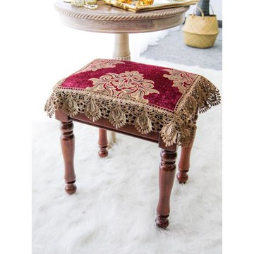 羽羅歐式化妝凳墊方形坐墊美式座位墊圓形家用新中式古典坐墊套罩