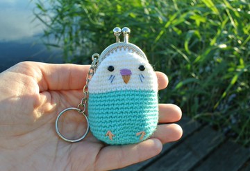 小鸚鵡, 鸚鵡, 鉤織零錢包, 可愛包包, 包包掛飾, 鑰匙圈