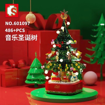 台灣出貨🔥 聖誕積木 聖誕禮物 拼裝積木 森寶積木聖誕樹系列擺件小顆粒兒童益智拼裝創意玩具聖誕節日禮物diy 擺件