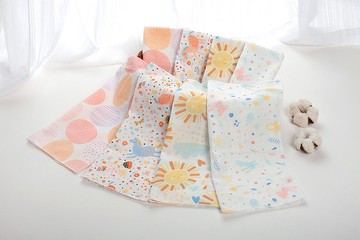 歡樂分享包(24條入)-100%純棉親膚紗布巾l手帕l方巾。通過SGS檢驗