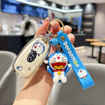 熱賣 現代車鑰匙套 車鑰匙圈 HYUNDAI IONIQ Super Elantra Sport 卡通哆啦a夢遙控套