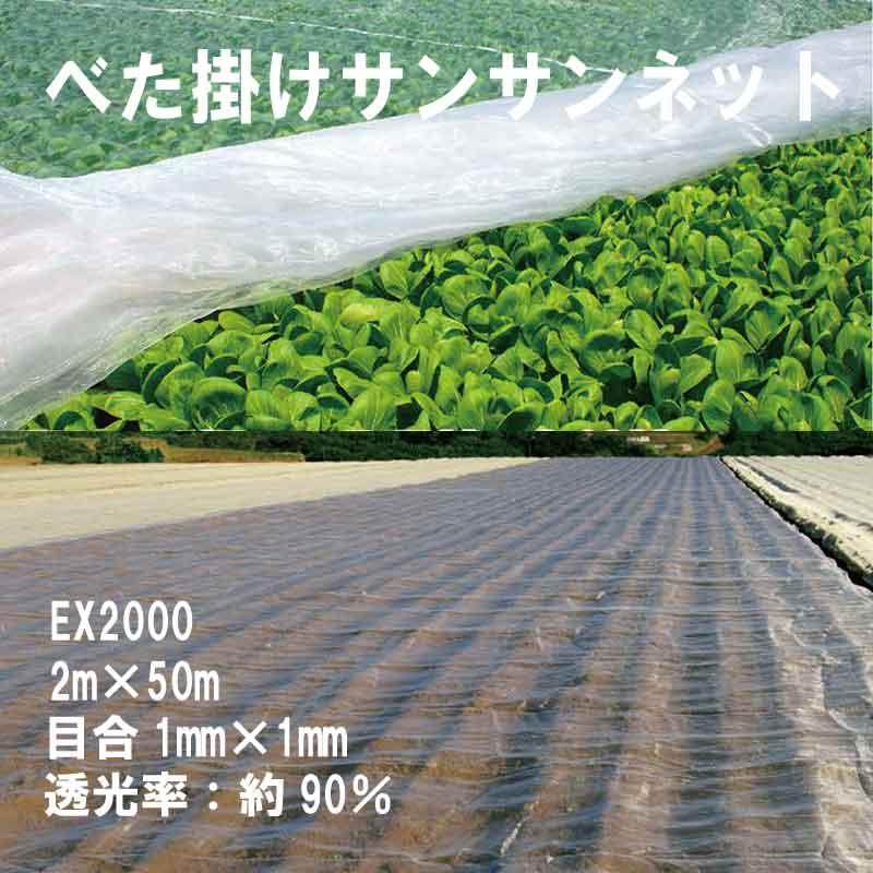 4m x 80m ベタ掛け 防虫サンサンネット ゲリラ豪雨対策 防虫 防鳥 日本ワイドクロス カ施 EX2000