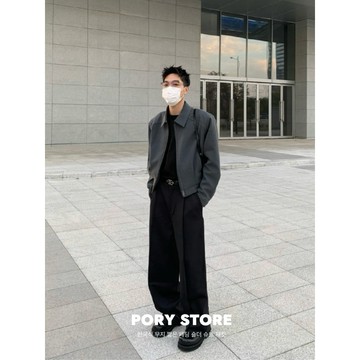 【PORY STORE】 韓系素面2色 墊肩西裝外套 實拍 寬鬆 百搭 休閒外套 穿搭必備 韓系外套
