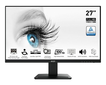 MSI 微星 PRO MP273A 27吋 螢幕 IPS 100Hz 有喇叭 可壁掛 液晶螢幕 螢幕顯示器