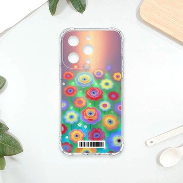 TRON IPhone 15 PRO 炫彩玫瑰花朵 四角防摔載具殼 軟殼 手機殼