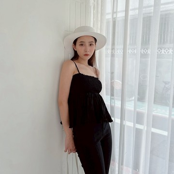 【Aa.chic】夏日皺皺感細肩背心(三色)女裝/夏日/皺皺感/細肩/背心【C208324】