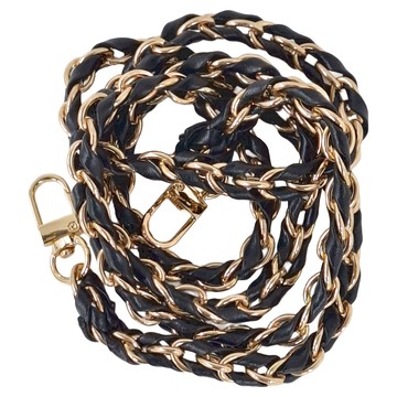 輕奢皮質鏈條背帶替換繩  黑金  1條