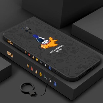 飛機宇航員oppoa11手機殼新款側邊圖案a11x個性創意oppoa9卡通a9x液態硅膠a5鏡頭全包a7x高檔防摔情侶軟殼ins