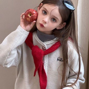 110-160 秋冬選品 ✦ 蝴蝶結鈕扣金蔥編織小香風外套(米杏)