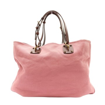 BOTTEGA VENETA BV 寶緹嘉 托特包 粉色 帆布 【二手名牌BRAND OFF】