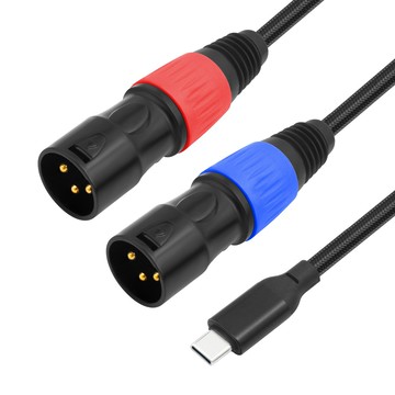 音頻解碼器 DAC 數位轉模擬解碼器 新品內置解碼芯片TYPE-C轉雙卡農公手機連接功放音頻線