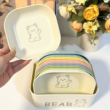 🚚臺灣出🚚吐骨碟家用骨頭碟骨碟家用餐桌垃圾碟子骨頭渣盤帶收納餐用託盤