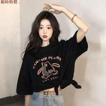 限時免運🔥韓版設計感顯瘦連帽連衣裙 短裙 套裝 連身裙 連帽上衣 短袖上衣 短袖t恤 女裝 顯瘦上衣 衣服 女裝 長あ