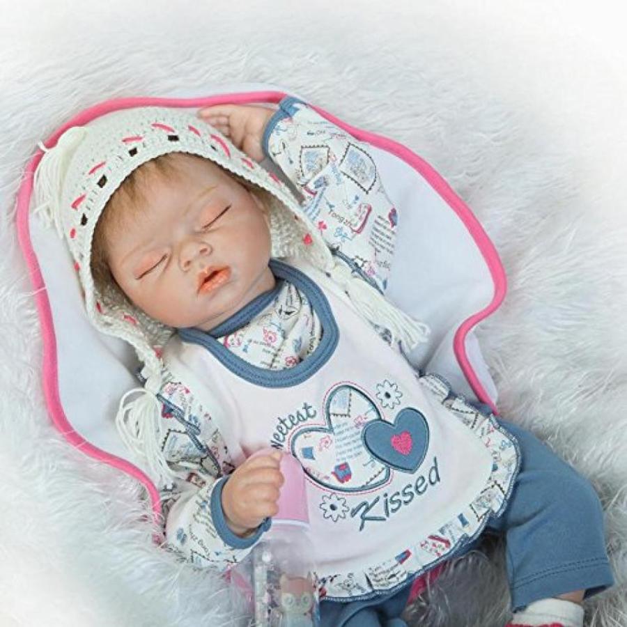 幼児用おもちゃ Realistic Asleep Boy Doll 22'' Soft Silicone Looks