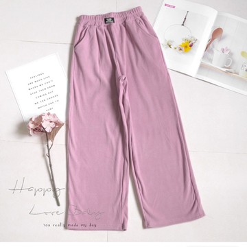 女大童 舒適柔軟坑條絨腰頭小標直筒褲 秋冬童裝 大童長褲 大童休閒褲 大童棉褲 大童褲子 秋冬褲