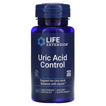 Life Extension, 尿酸控制，500 毫克，60 粒素食膠囊