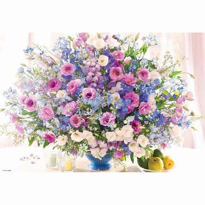 ジグソーパズル　スージーズー 1000ピース Flowers 61-322 ピュアホワイト ジグソーパズル 1000ピース「花を運ぶクジャク
