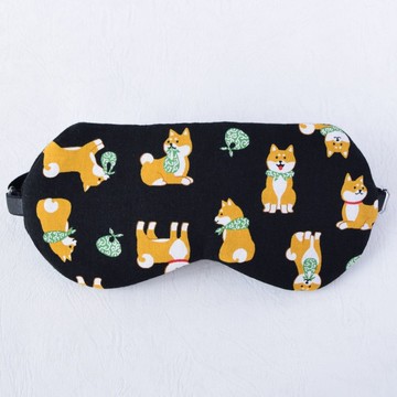 【兒童】日本眼罩 | 柴犬 | 黒色 | 有附收納袋