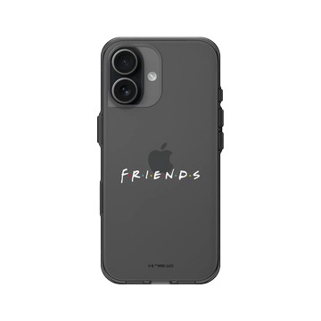 iPhone 17 Clear (相機按鈕) 酷墨灰 - Friends - 六人行Logo(白）