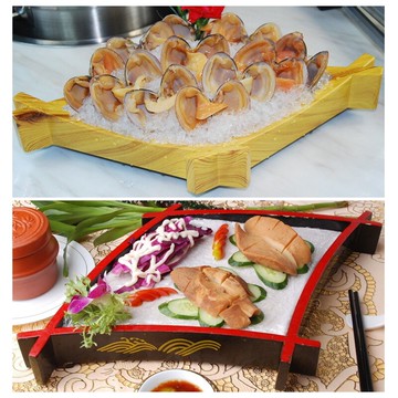 壽司盤子ABS密胺日式餐具日式壽司桶刺身盤壽司盆料理盤生魚桶