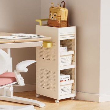 AOTTO 清新多功能洞洞板三層收納推車(置物架 收納架 推車)