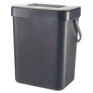 FEIDASH 飛達三和 北歐風廚房浴室地板掛壁式兩用收納垃圾桶  黑色  5L