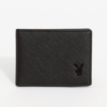 PLAYBOY - 短夾中翻片  Macho系列 - 黑色