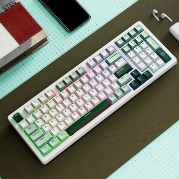 龍衛士SK98W無線三模熱插拔機械鍵盤客制化GASKET結構RGB游戲鍵盤