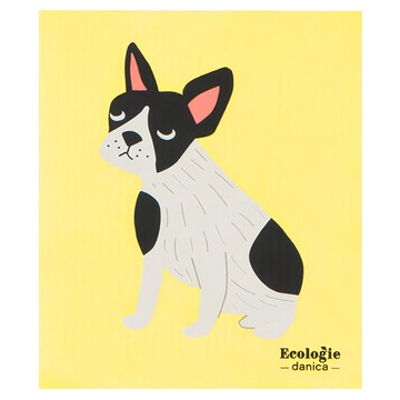danica STUDIO Ecologie瑞典環保抹布 鬥牛犬  70%植物纖維 30%棉  20 x 17 x 0.1cm  1條