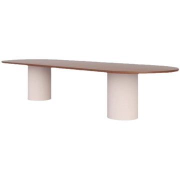 橢圓形實木小型會議桌北歐長條桌工作臺簡約現代原木辦公桌長桌子[DD030109]