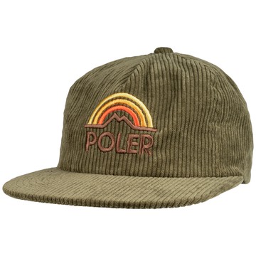 POLER MTN RAINBOW HAT 燈芯絨休閒帽 / 棒球帽 / 橄欖色