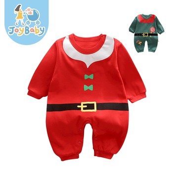 JOYBABY 寶寶長袖包屁衣 聖誕節連身衣 新生兒爬服 秋冬童裝 長袖連身衣